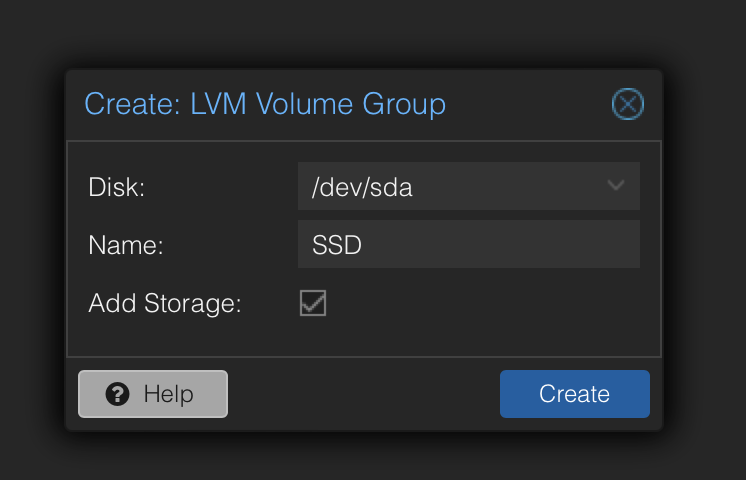 SSD Volume Group